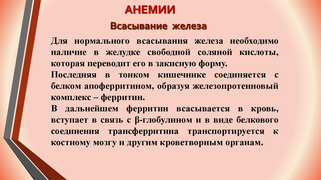 Для улучшения всасывания железа