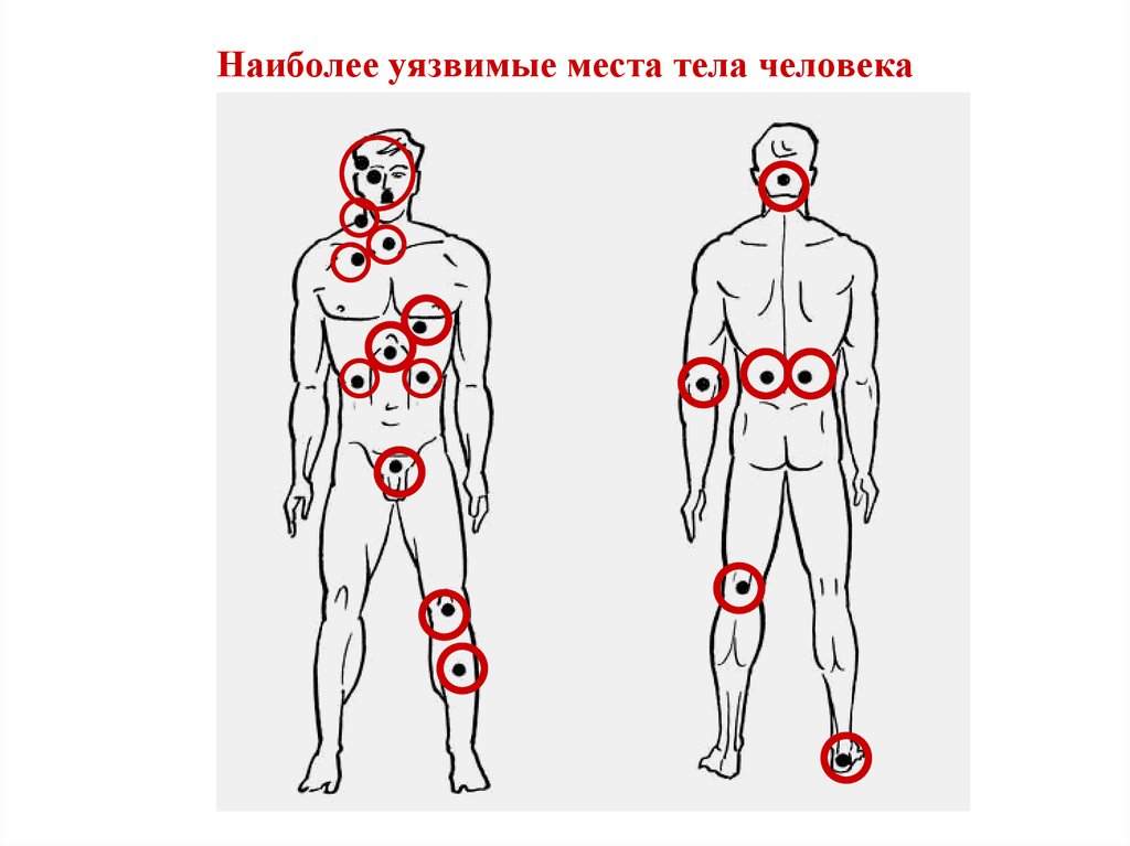 Местом наиболее. Самые уязвимые места на теле человека. Болевые точки и уязвимые места на теле человека. Самые слабые места человека. Самое уязвимое место у человека.