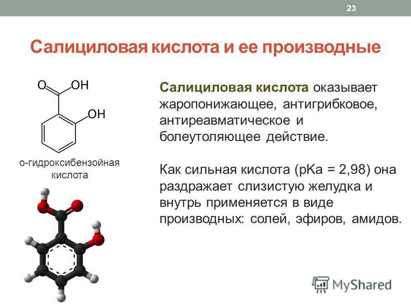 Салициловая кислота применение