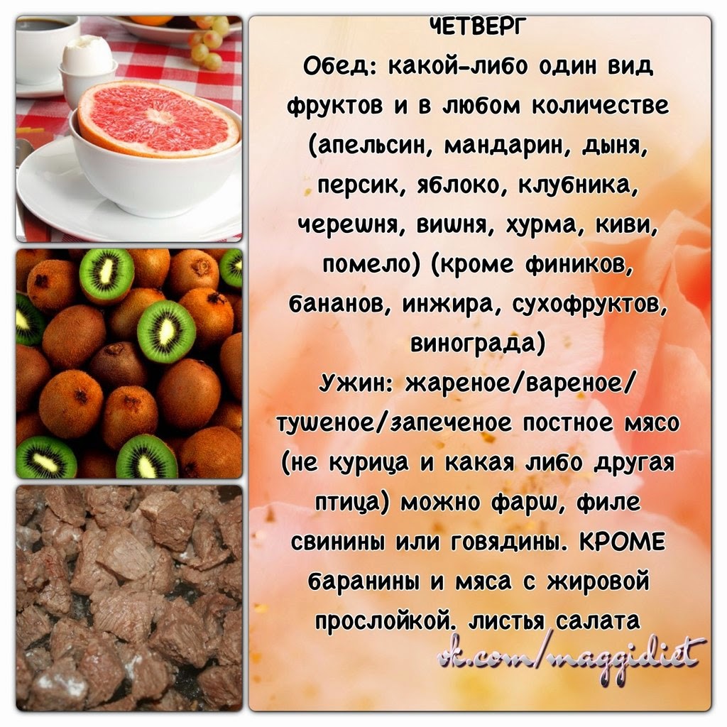 Диета магги 1 неделя картинки